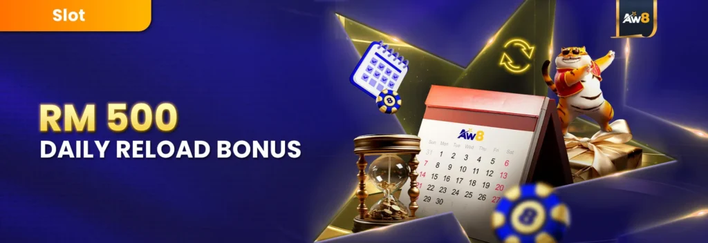 Daily Reload Bonus in AW8 Pro Malaysia