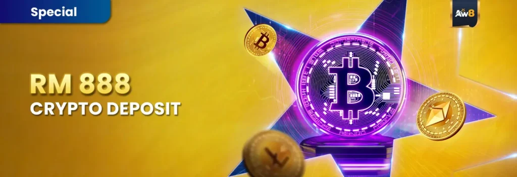 Crypto Deposit Bonus in AW8 Pro Malaysia
