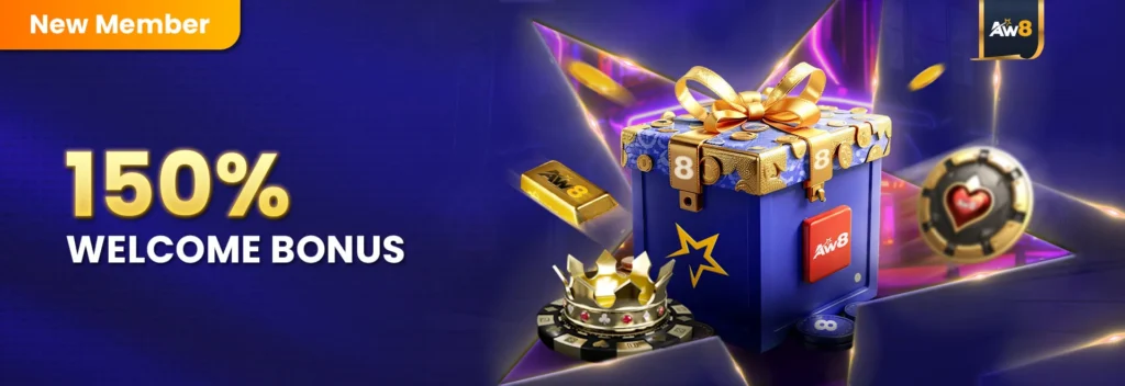 150% Welcome Bonus in AW8 Pro Malaysia
