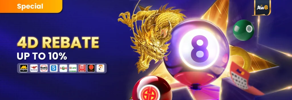4D Rebate in AW8 Pro Malaysia