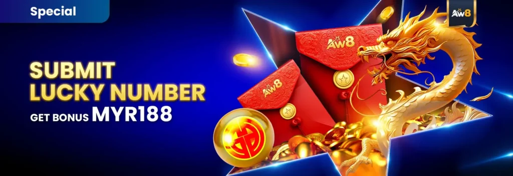 Submit Your Lucky Number & Get Bonus MYR 188 at AW8 Pro Malaysia